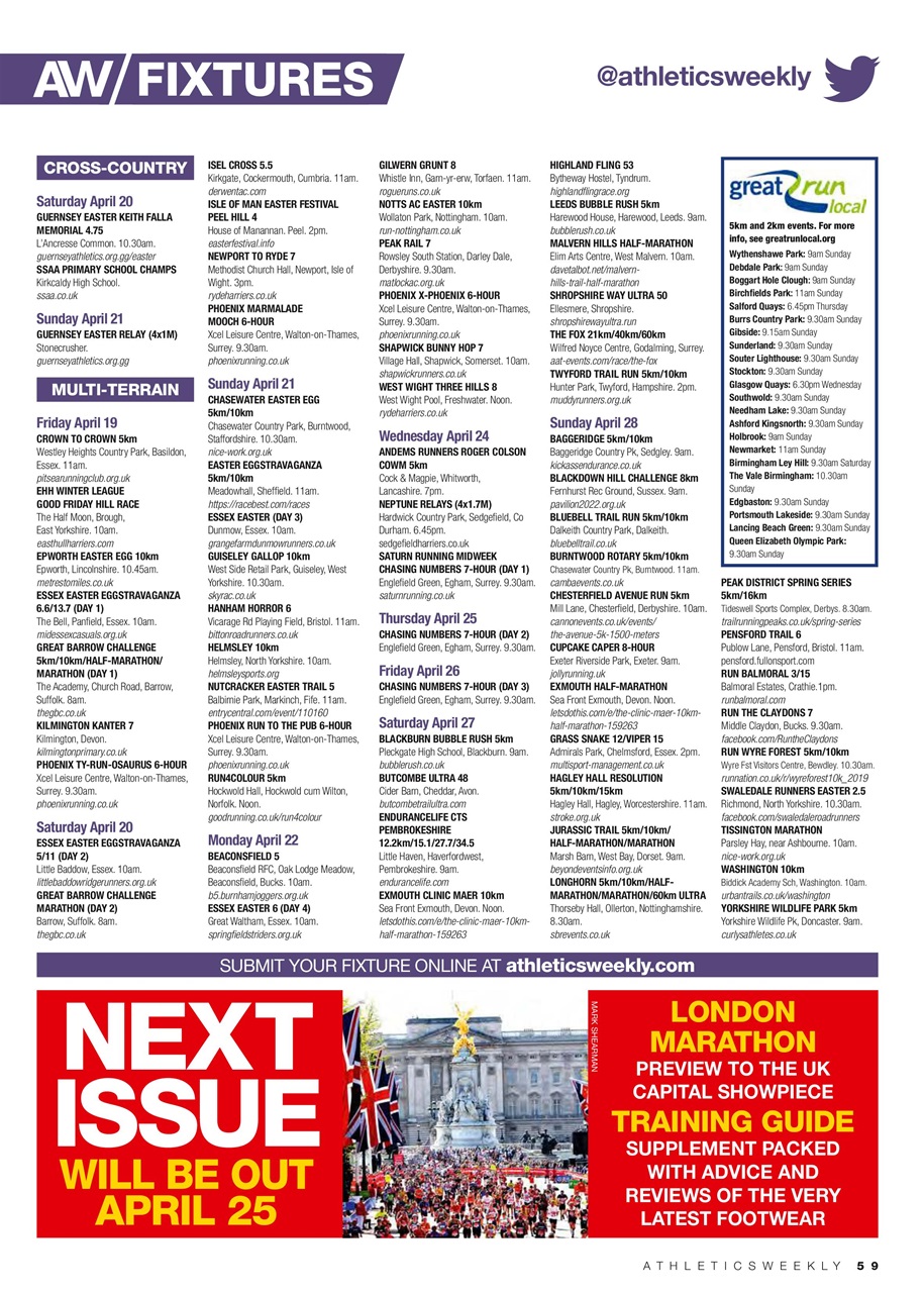 AW – Athletics Weekly Magazine Preview Pages