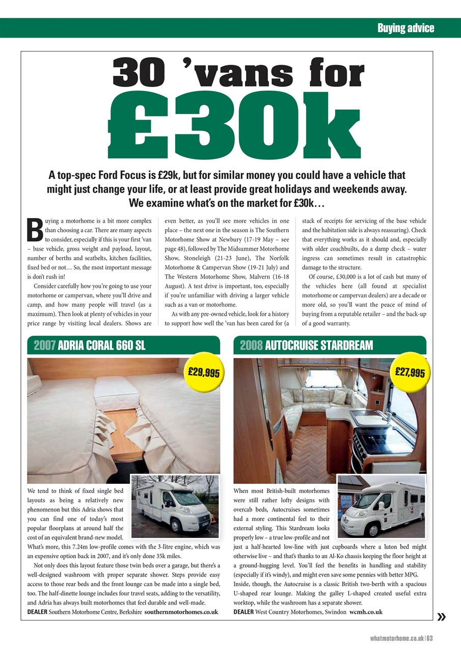 What Motorhome magazine Preview Pages