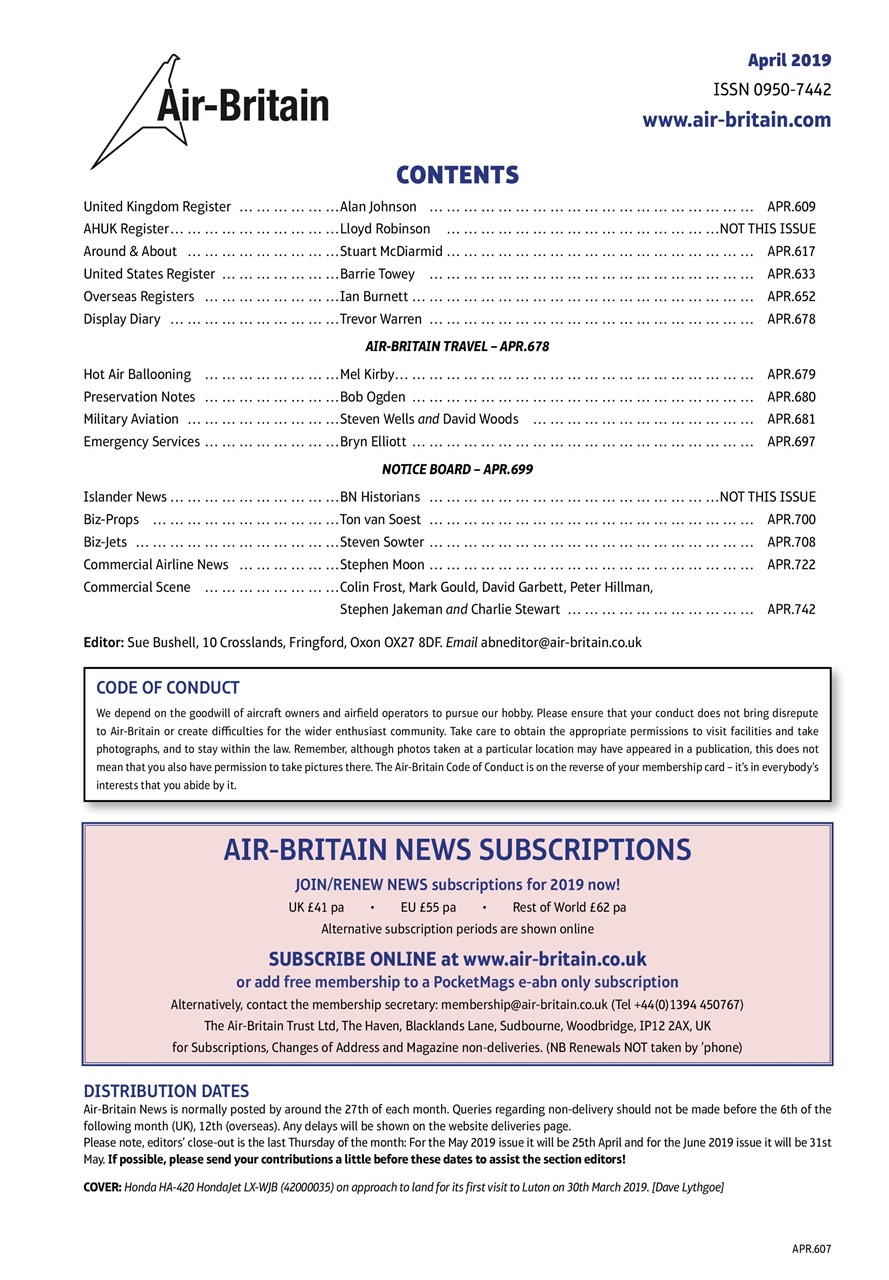 Air Britain News Preview Pages