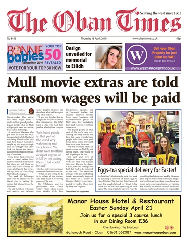 The Oban Times & Lochaber Times issue 18th April 2019