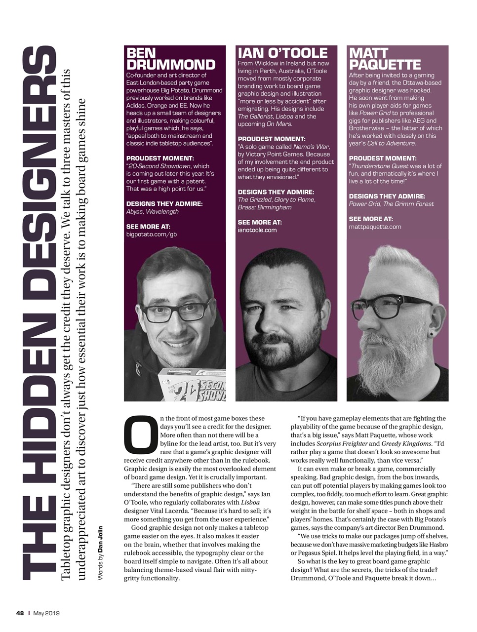 Tabletop Gaming Preview Pages