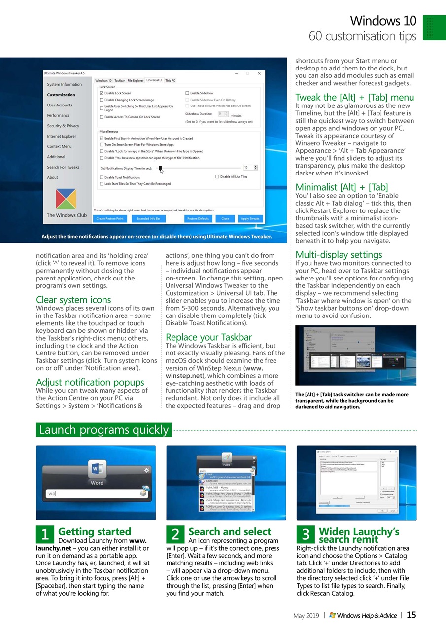 Windows Help & Advice Preview Pages