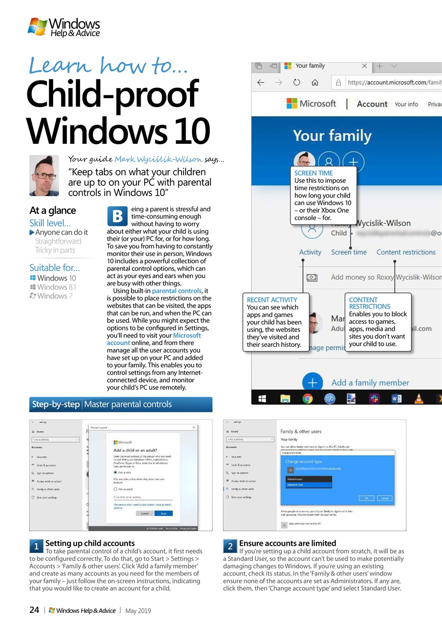 Windows Help & Advice Preview Pages