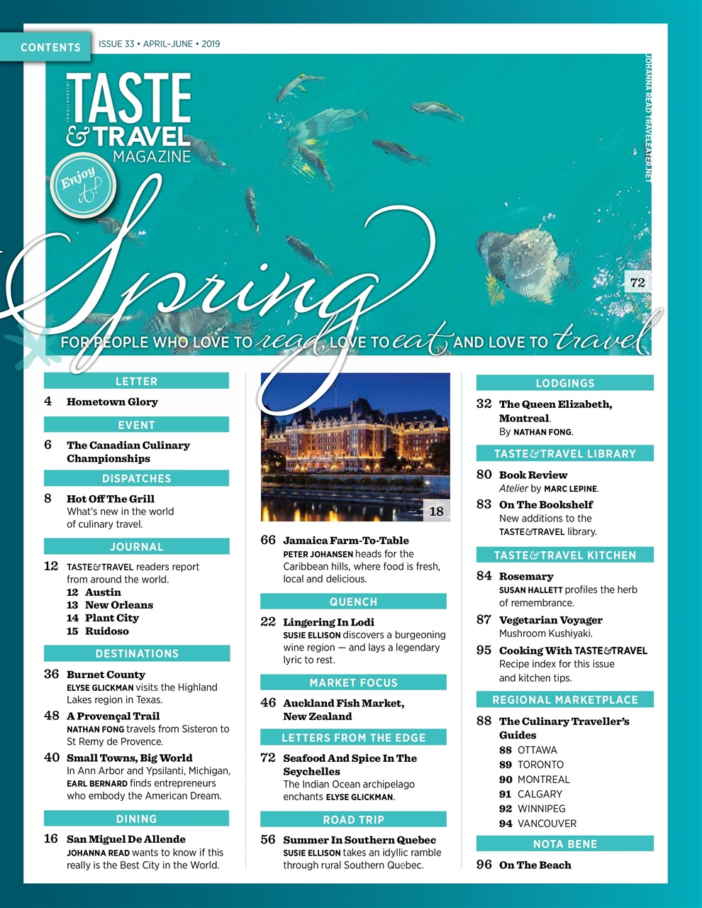 Taste & Travel International Preview Pages