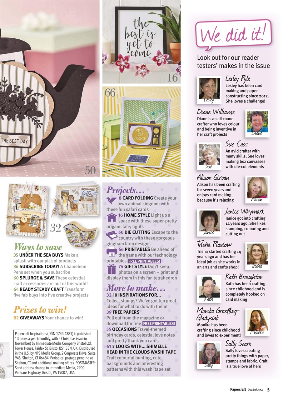 Papercraft Inspirations Preview Pages