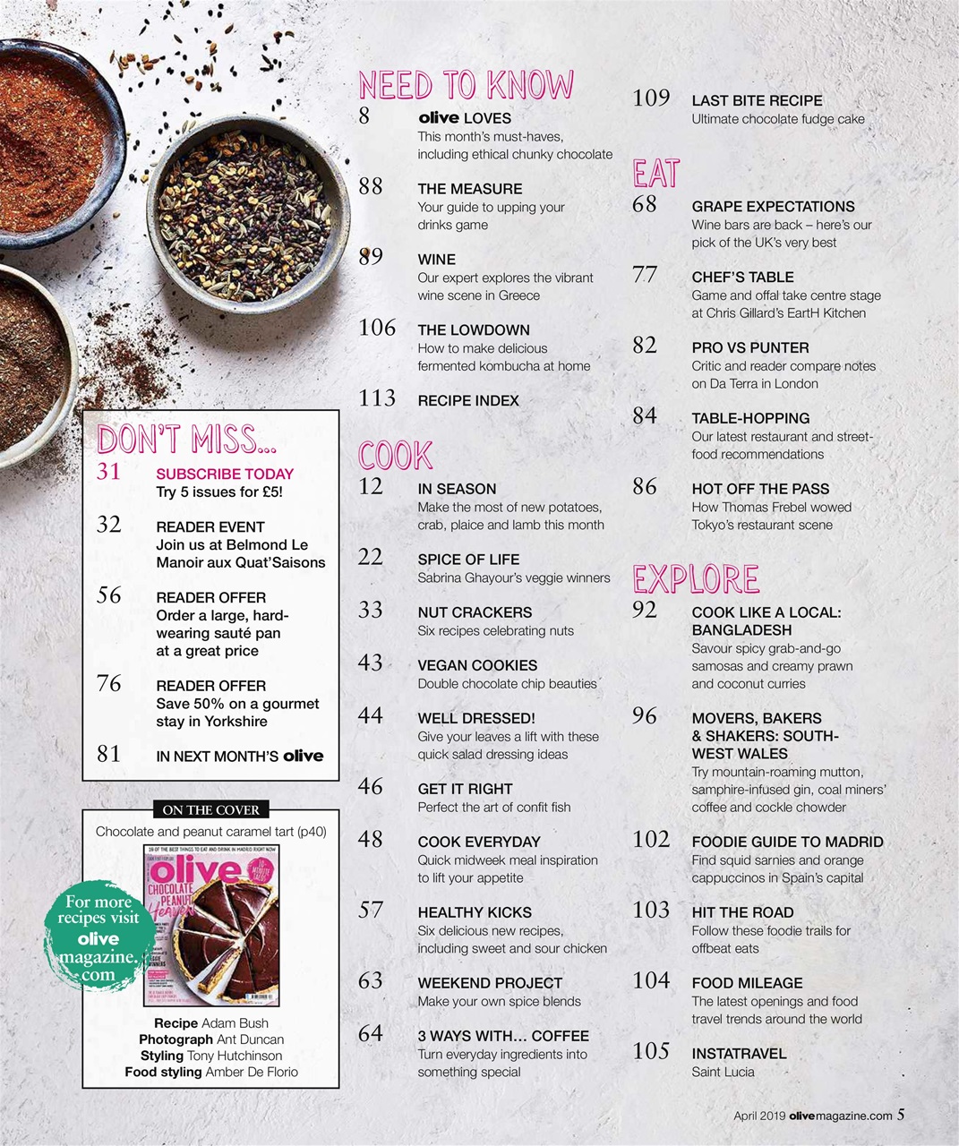 Olive Magazine Preview Pages