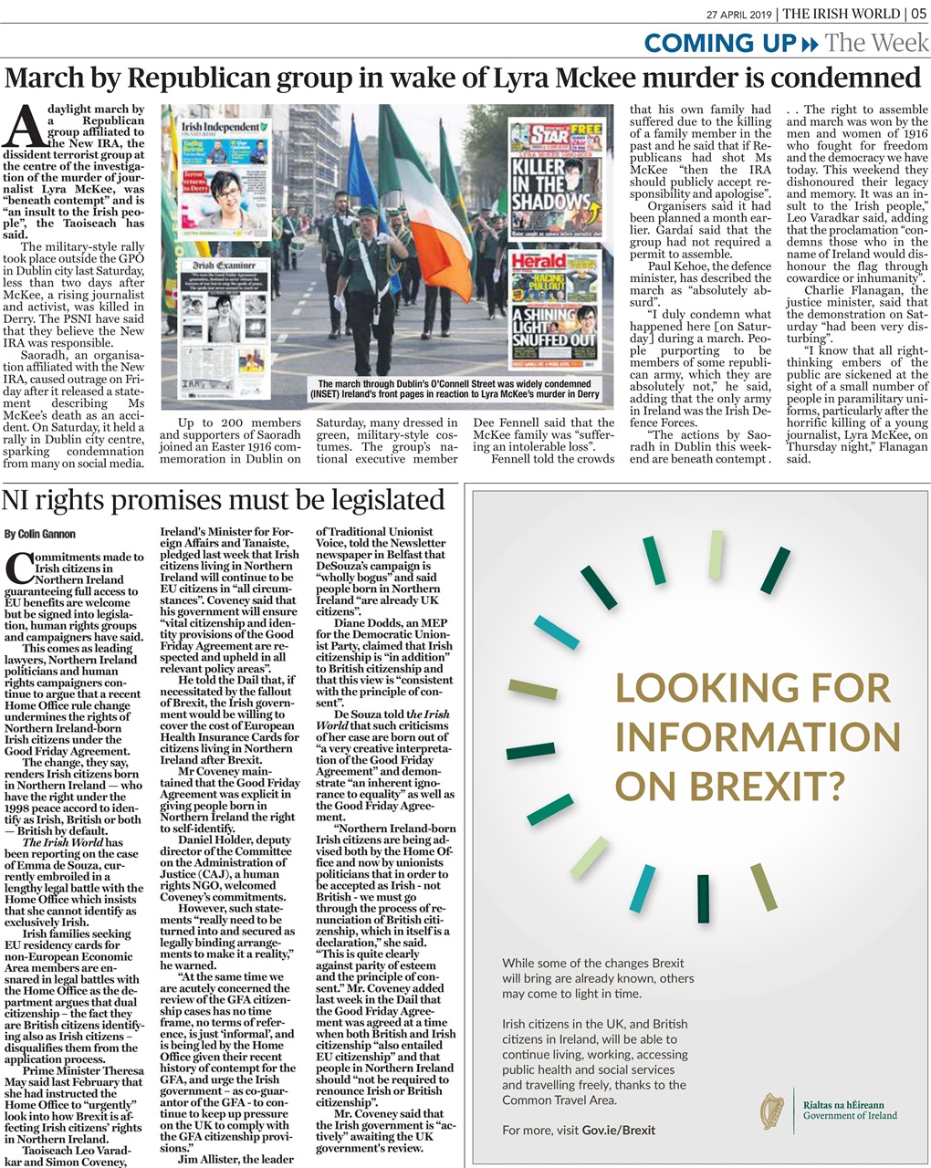 Irish World Preview Pages