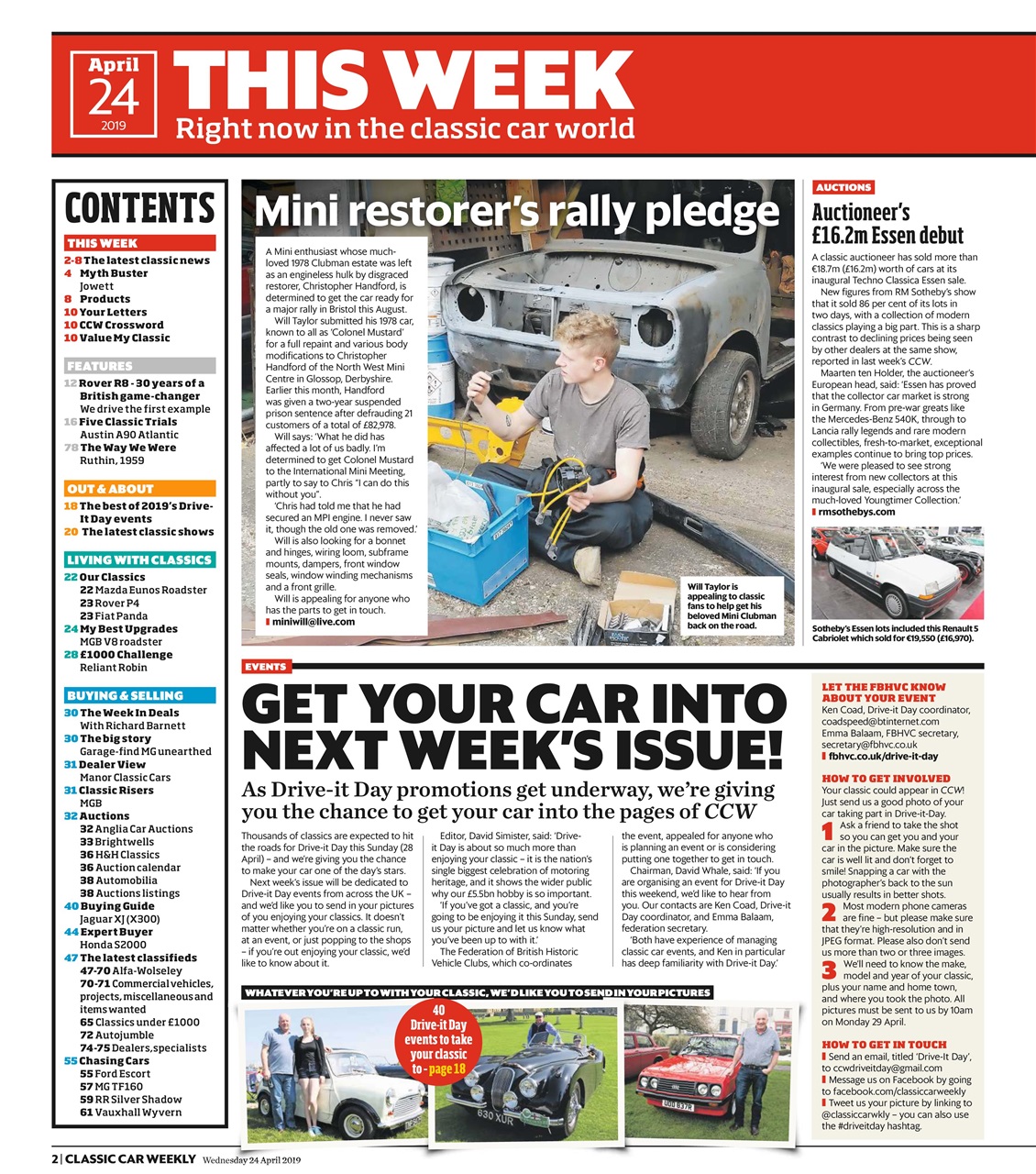 Classic Car Weekly Preview Pages