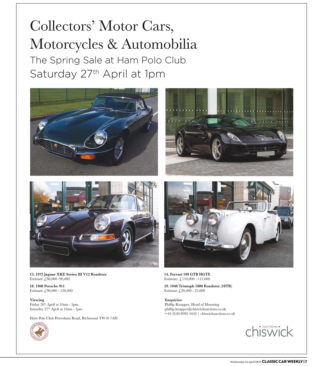 Classic Car Weekly Preview Pages