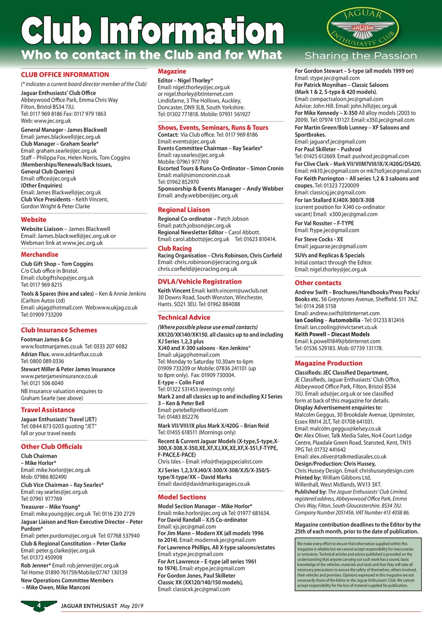 Jaguar Enthusiast Preview Pages