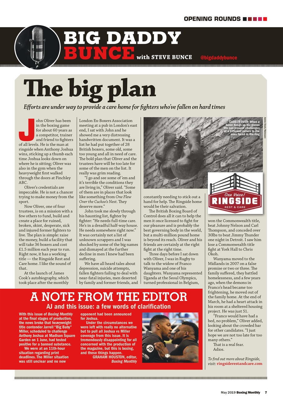 Boxing Monthly Preview Pages