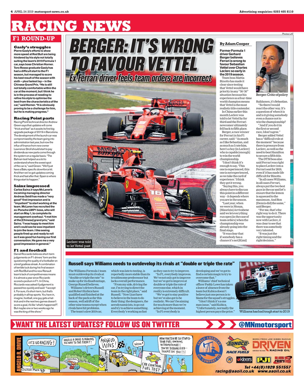 Motorsport News Preview Pages
