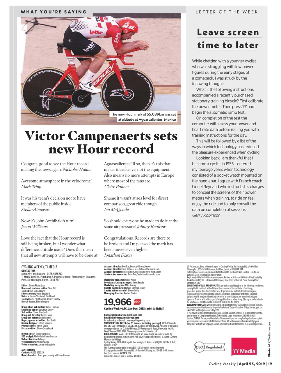 Cycling Weekly Preview Pages
