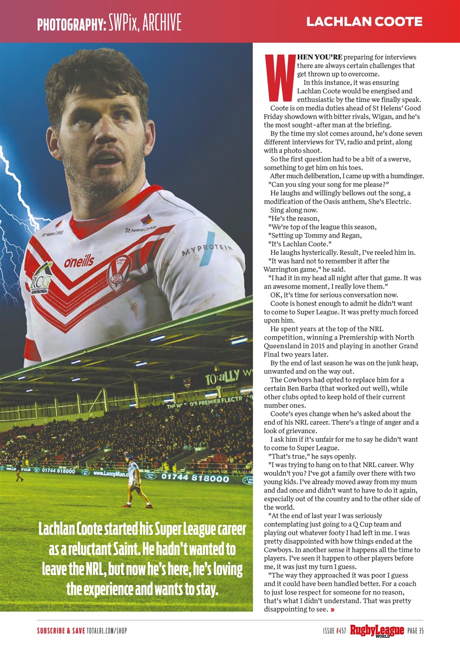 Rugby League World Preview Pages