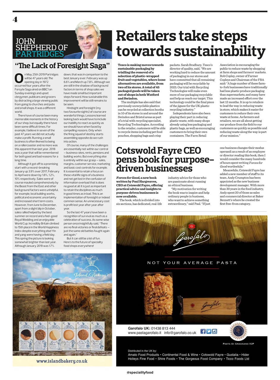 Speciality Food Preview Pages