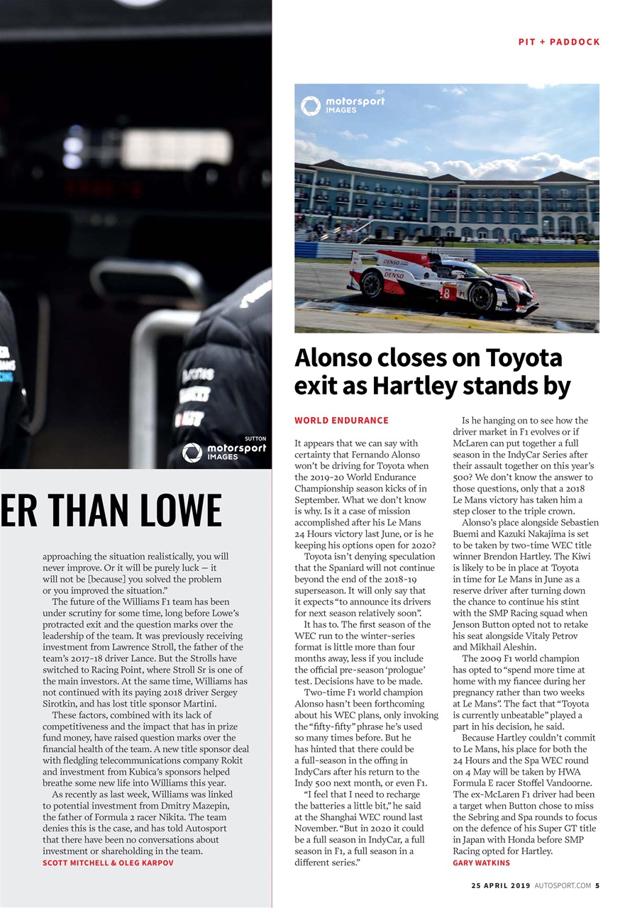 Autosport Preview Pages