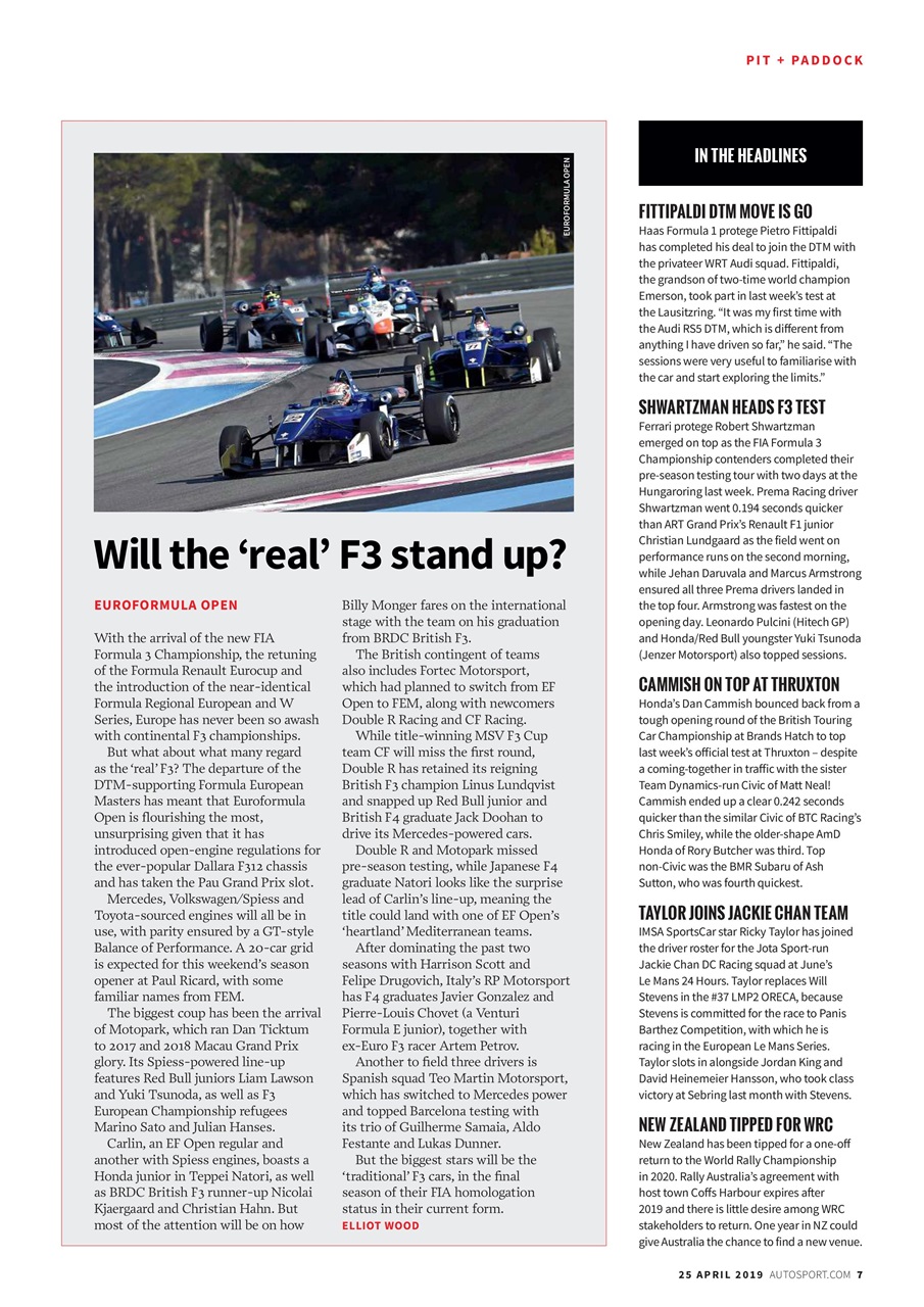 Autosport Preview Pages