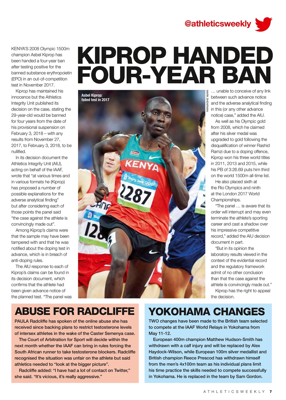 AW – Athletics Weekly Magazine Preview Pages