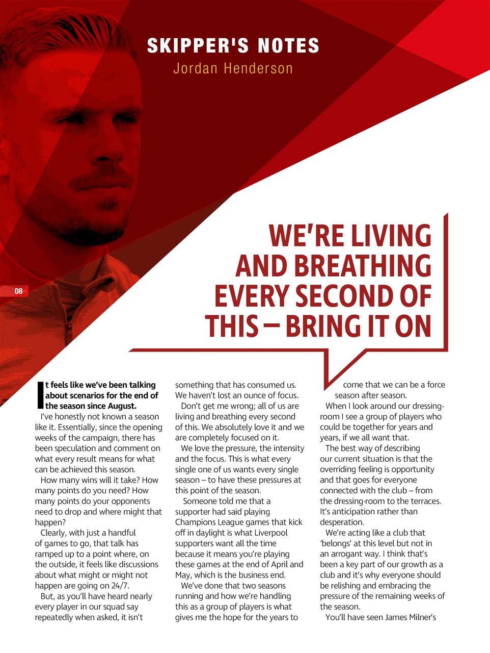 Liverpool FC Programmes Preview Pages