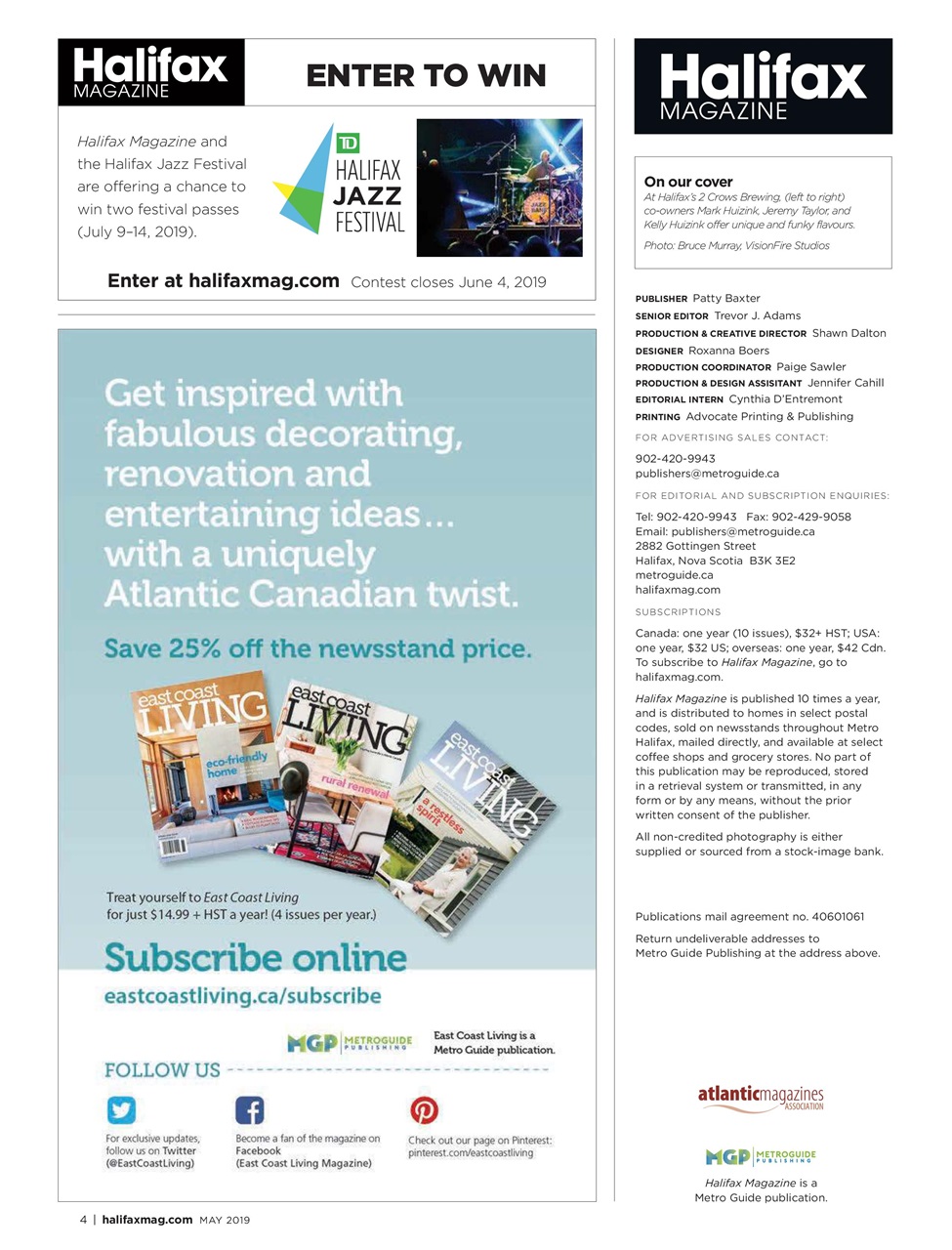Halifax Magazine Preview Pages