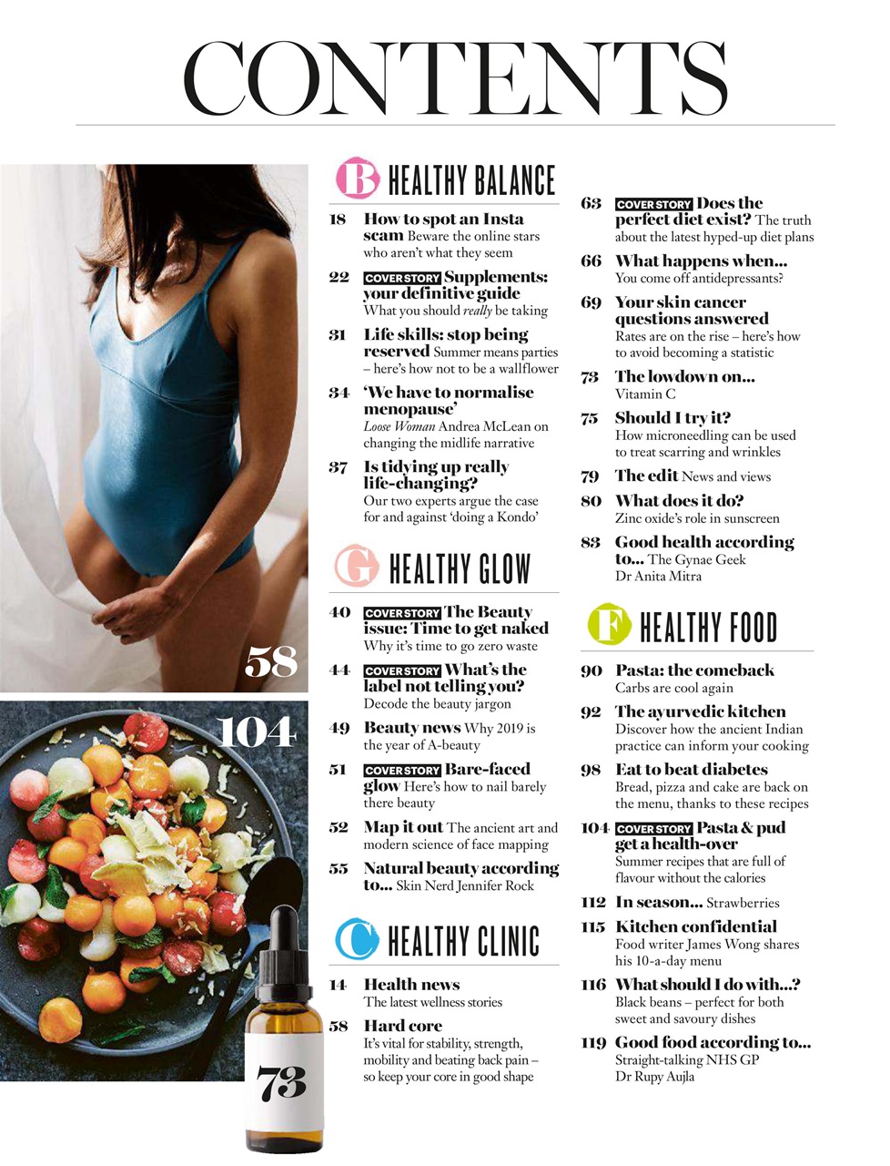 Healthy Magazine Preview Pages