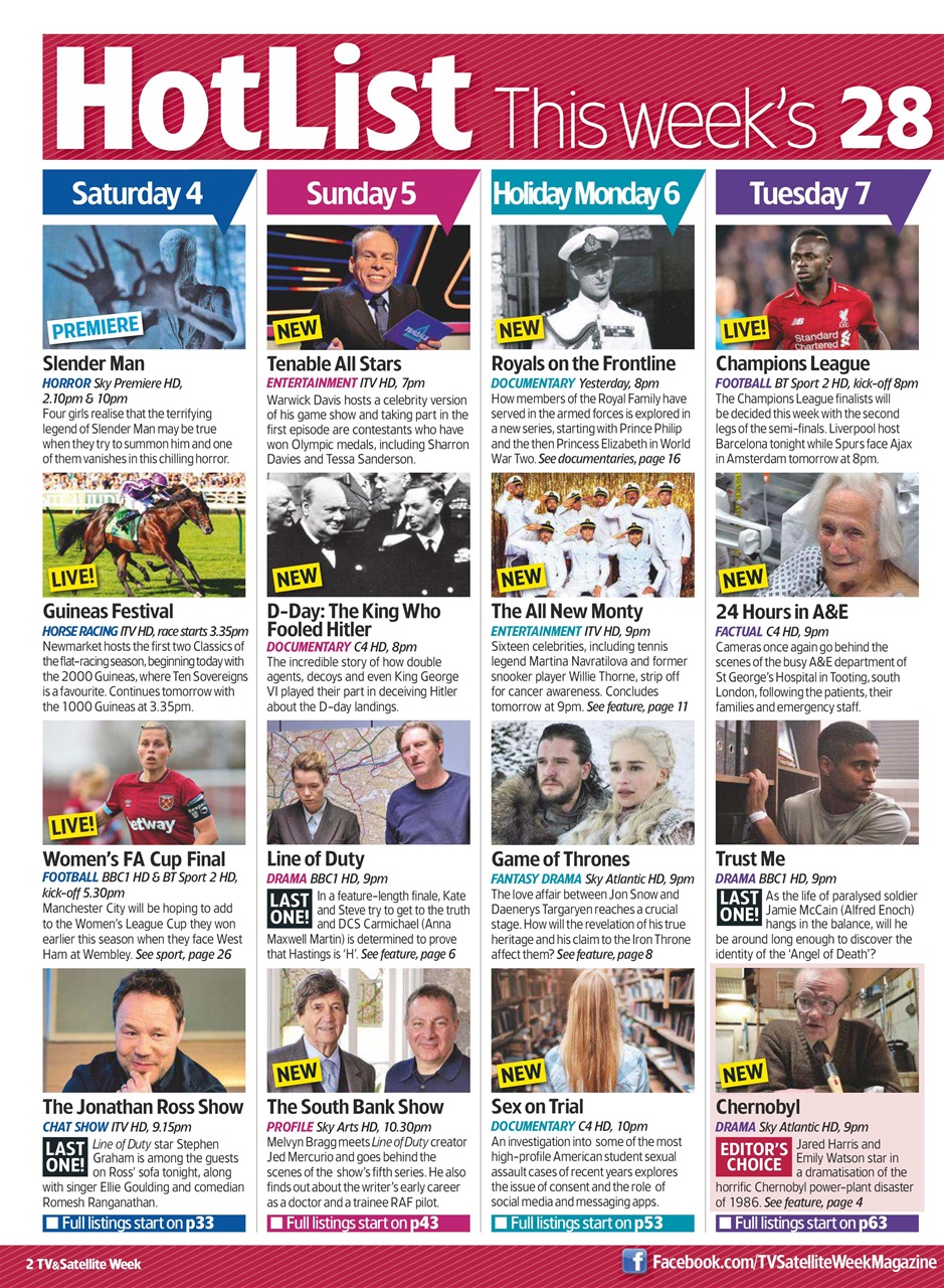 TV & Satellite Week Preview Pages