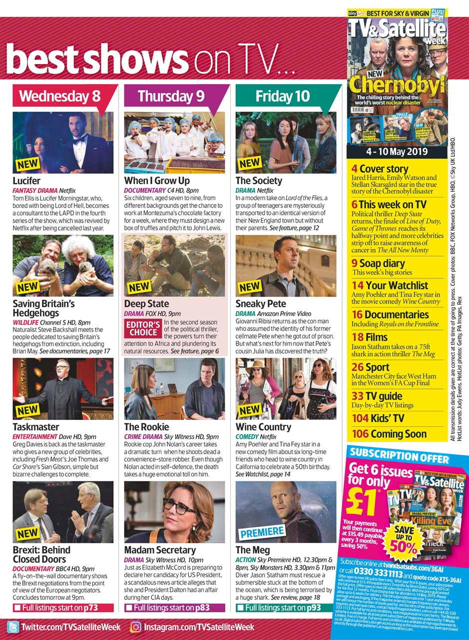 TV & Satellite Week Preview Pages