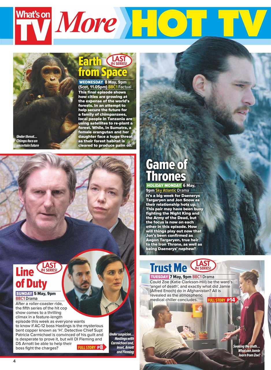 What's on TV Preview Pages