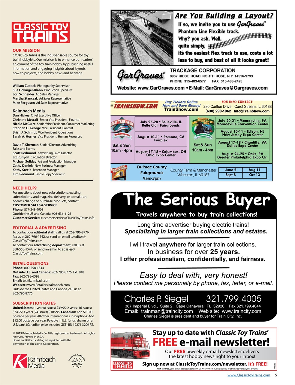Classic Toy Trains Preview Pages