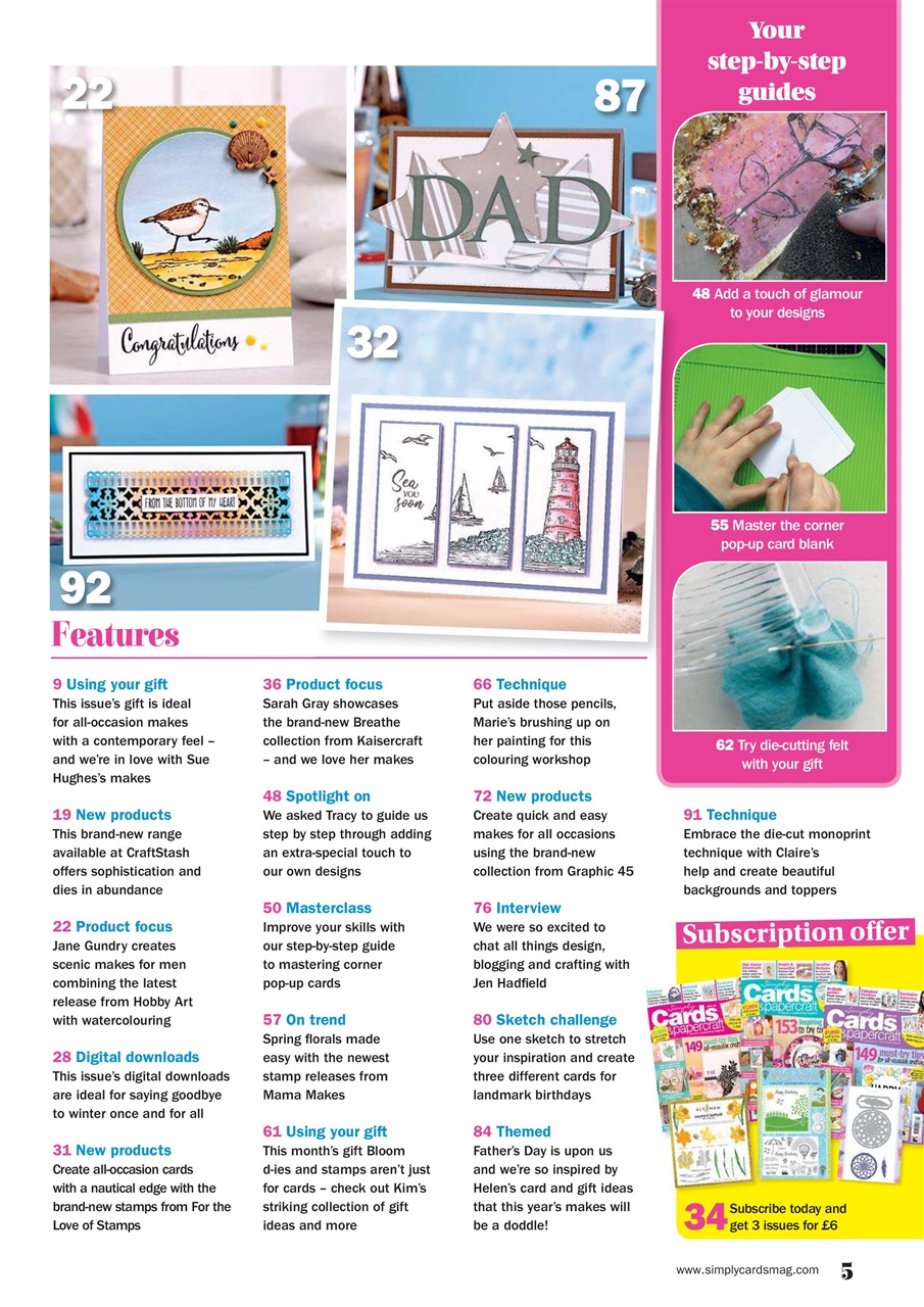 Simply Cards & Papercraft Preview Pages