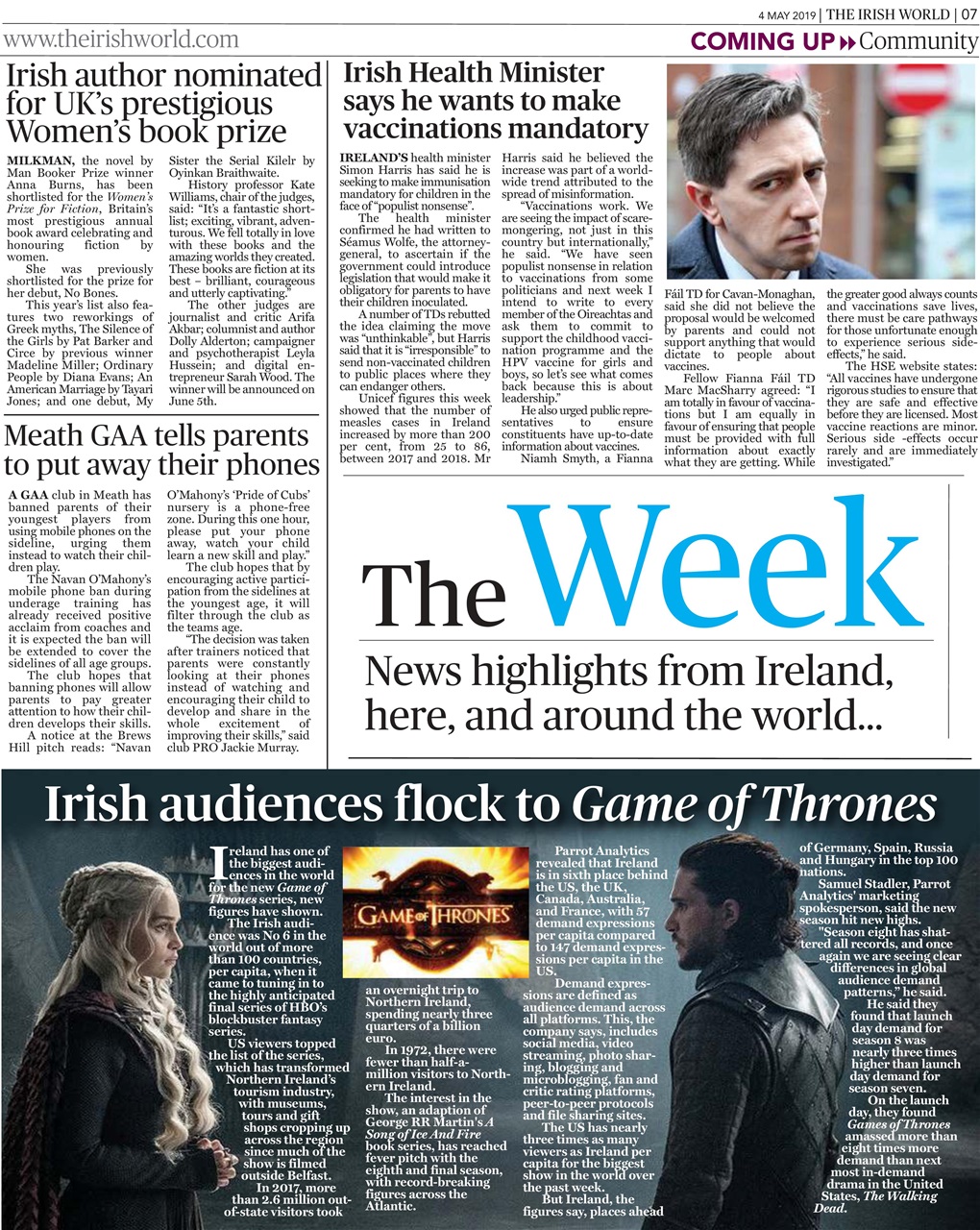 Irish World Preview Pages