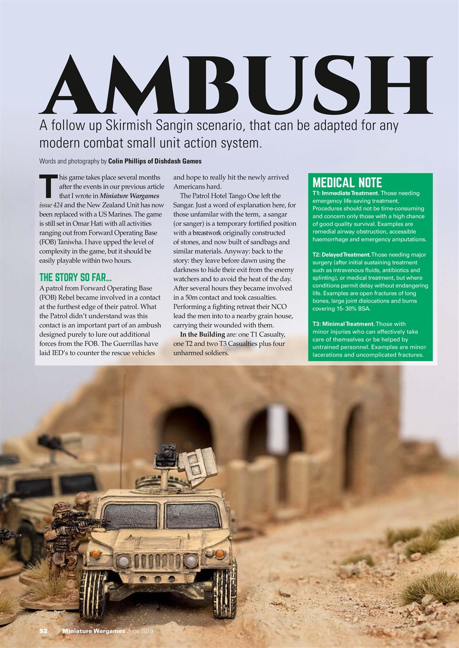 Miniature Wargames Preview Pages