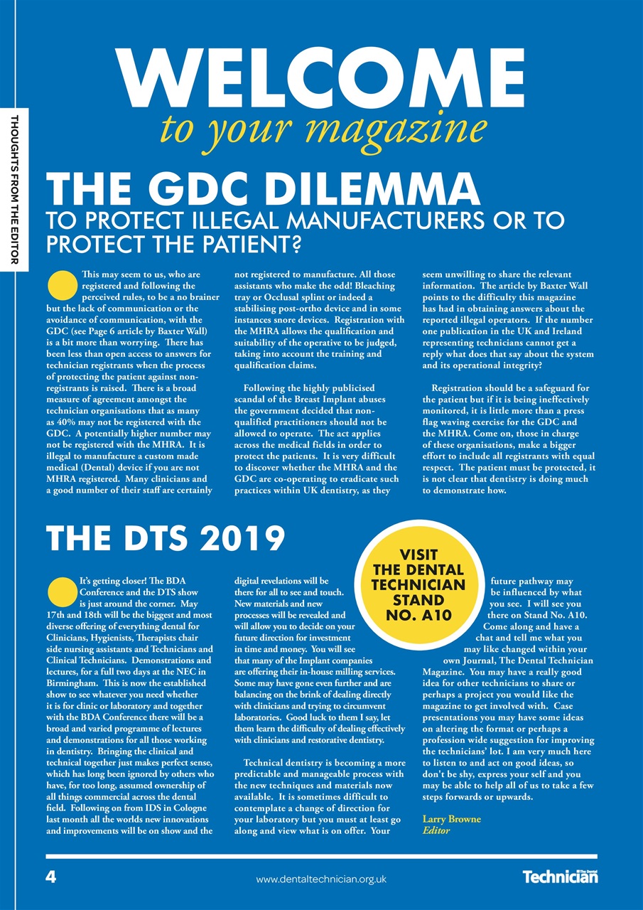 The Dental Technician Magazine Preview Pages