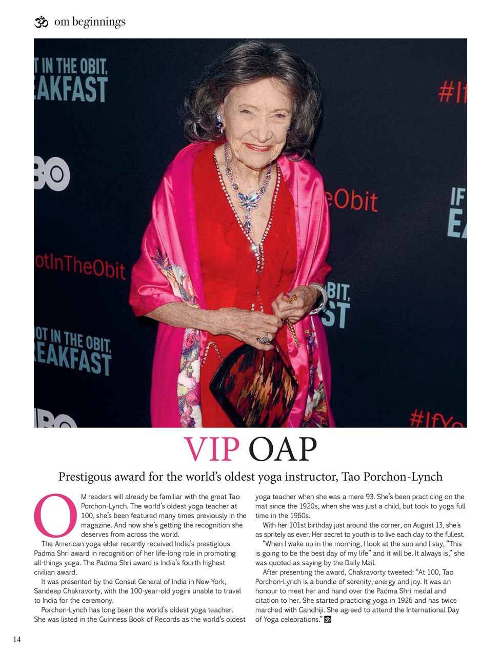 OM Yoga Magazine Preview Pages