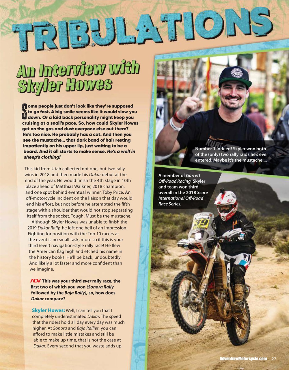 Adventure Motorcycle Preview Pages