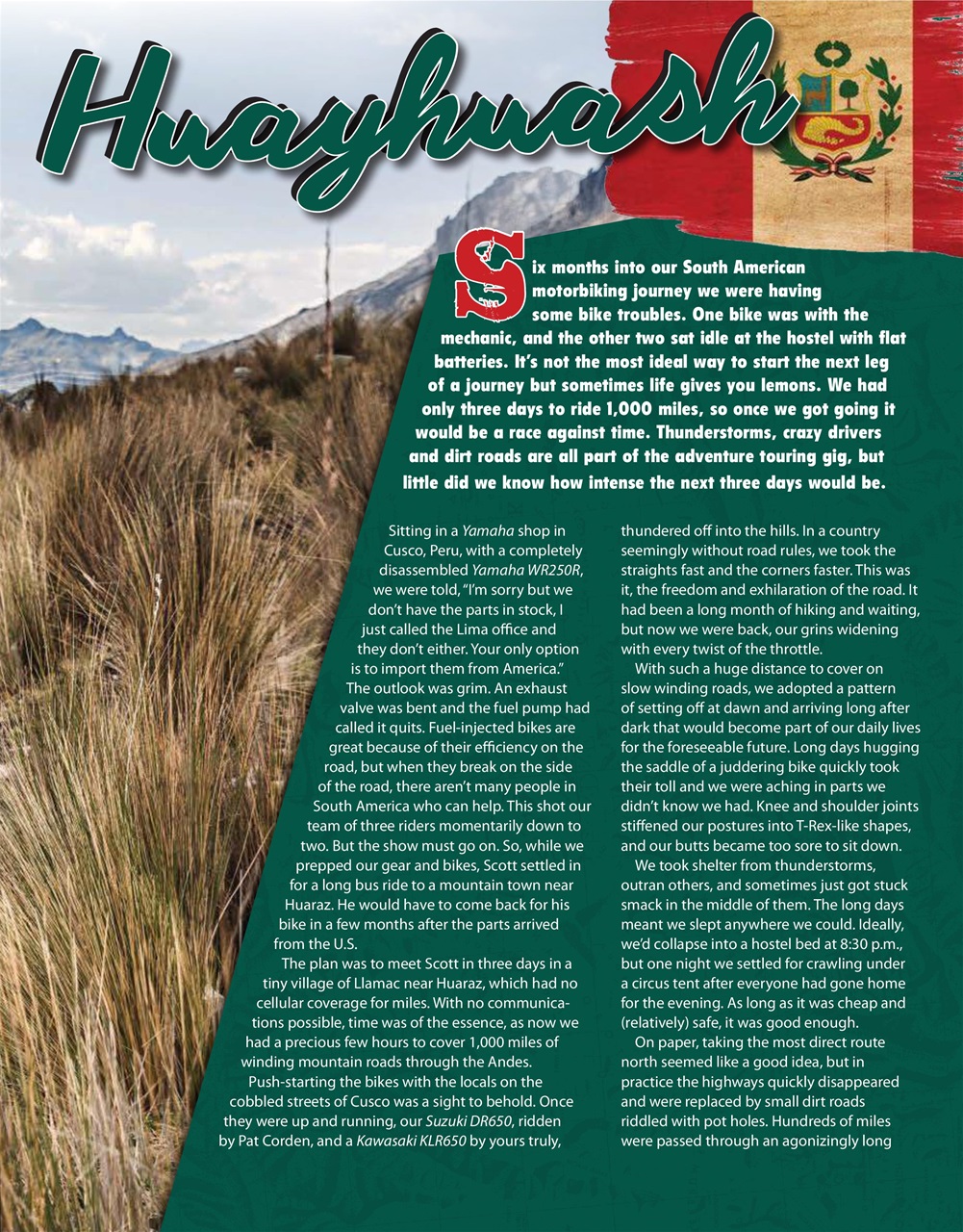 Adventure Motorcycle Preview Pages