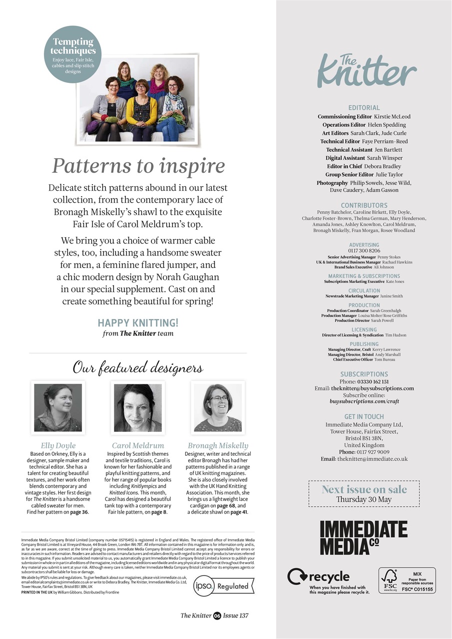 The Knitter Preview Pages