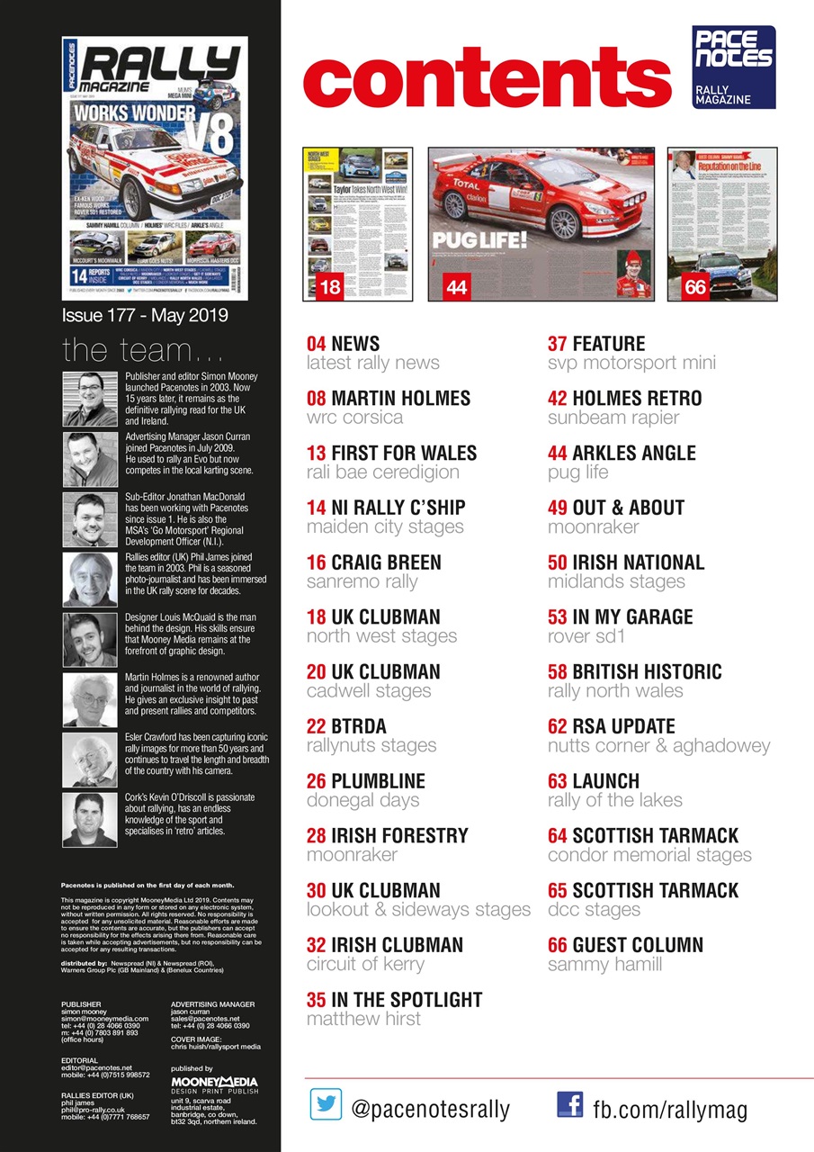 Pacenotes Rally magazine Preview Pages