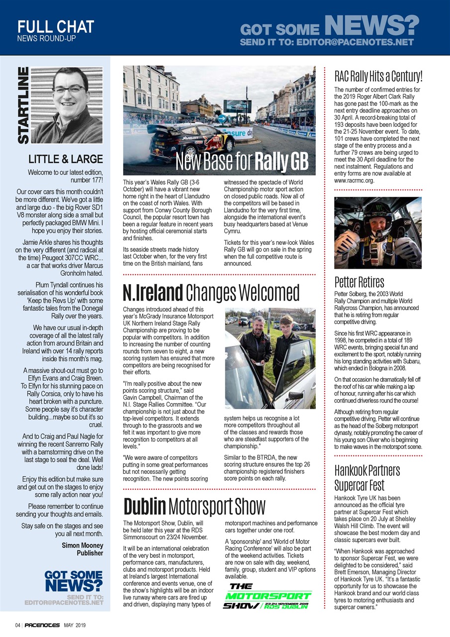 Pacenotes Rally magazine Preview Pages