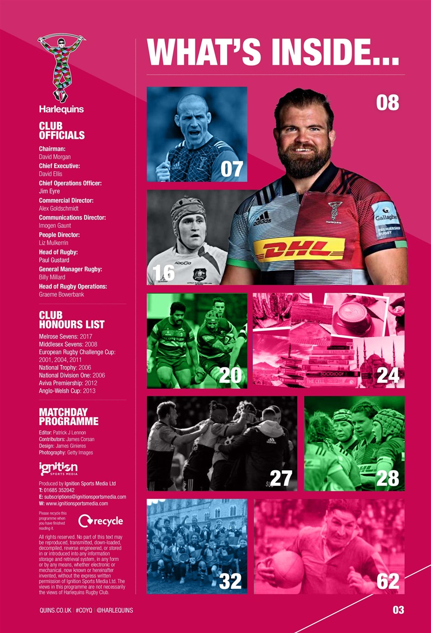 Harlequins Preview Pages