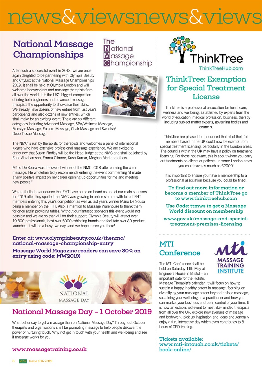 Massage World Preview Pages