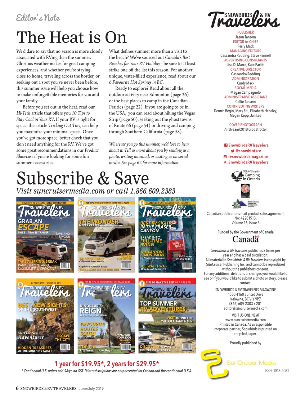Snowbirds & RV Travelers Preview Pages