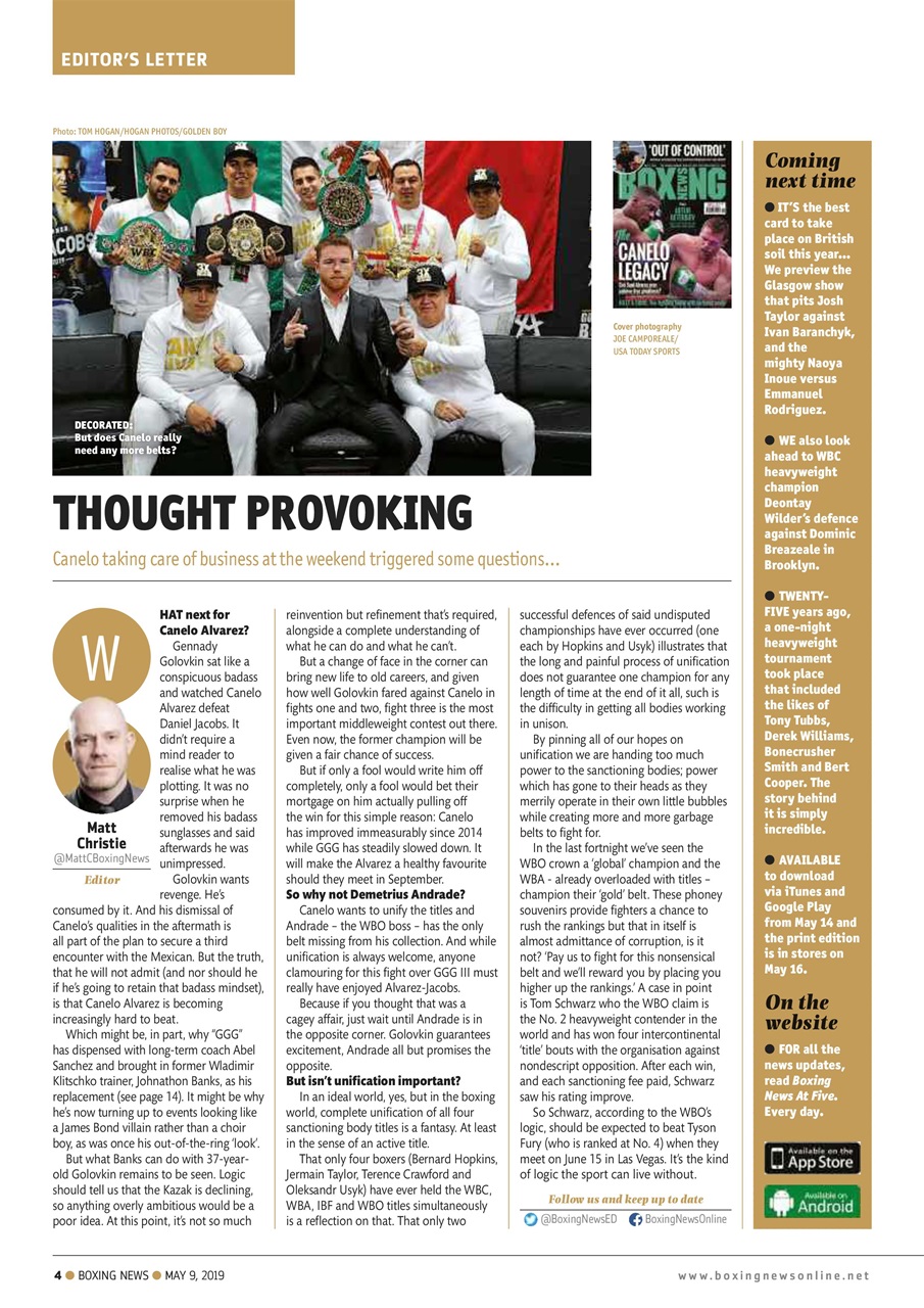 Boxing News Preview Pages