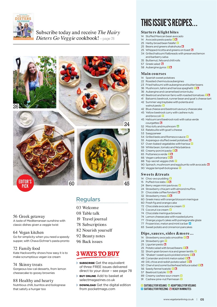 Vegetarian Living Preview Pages