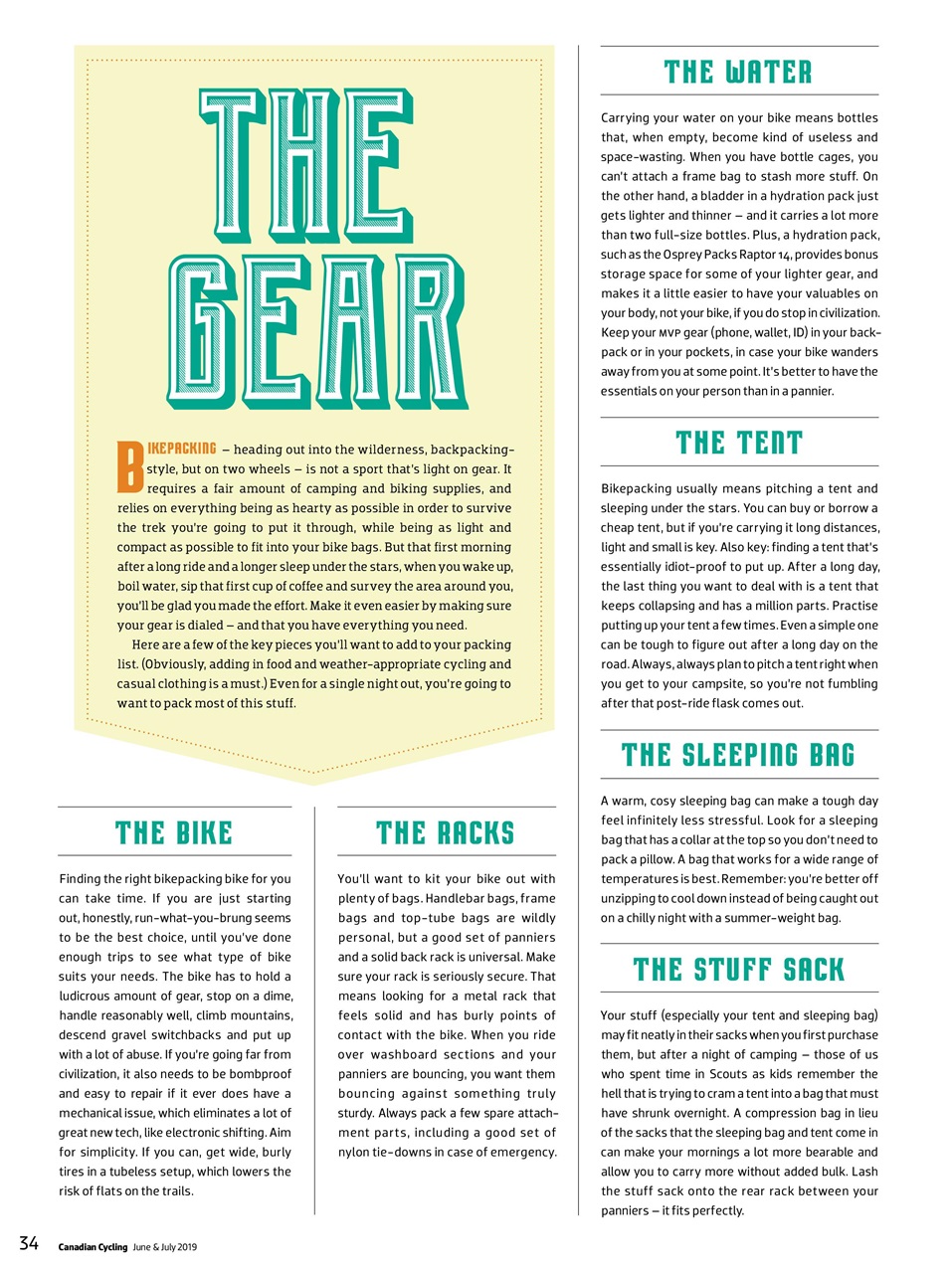 Canadian Cycling Magazine Preview Pages