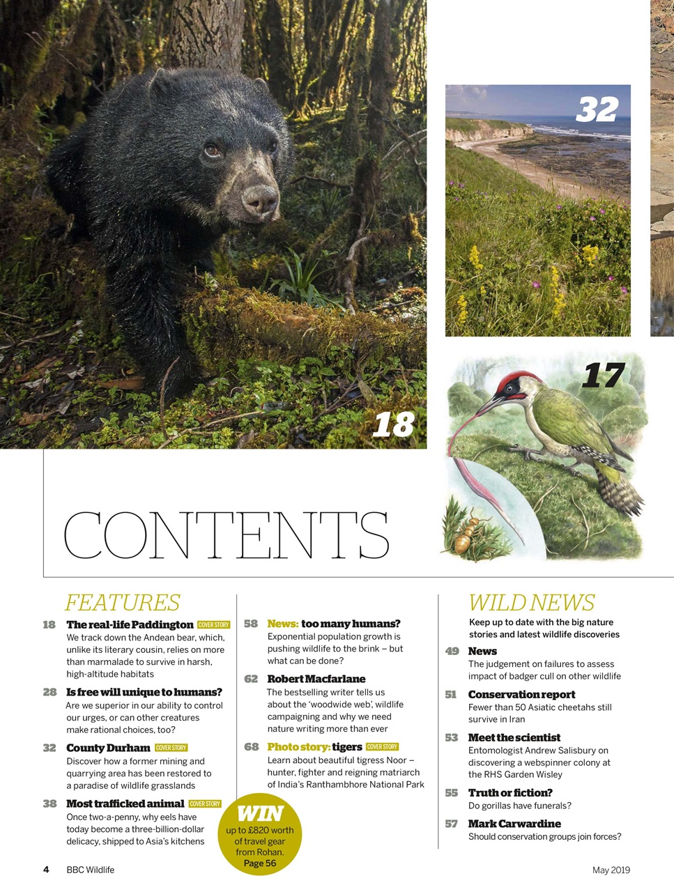 BBC Wildlife Magazine Preview Pages