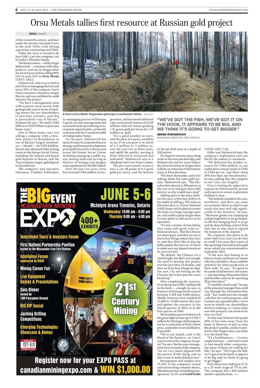 The Northern Miner Preview Pages