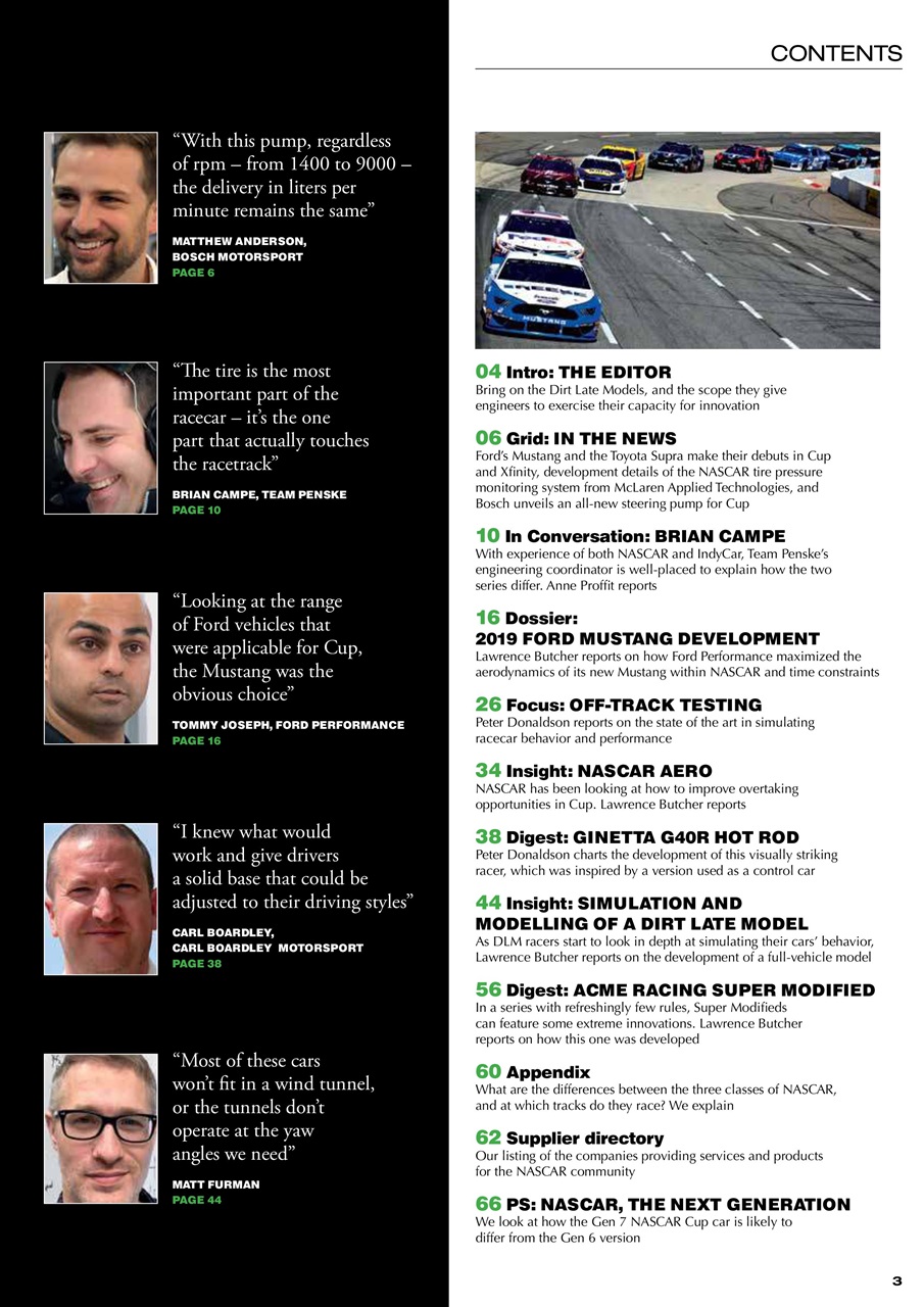 CUP Race Technology Preview Pages