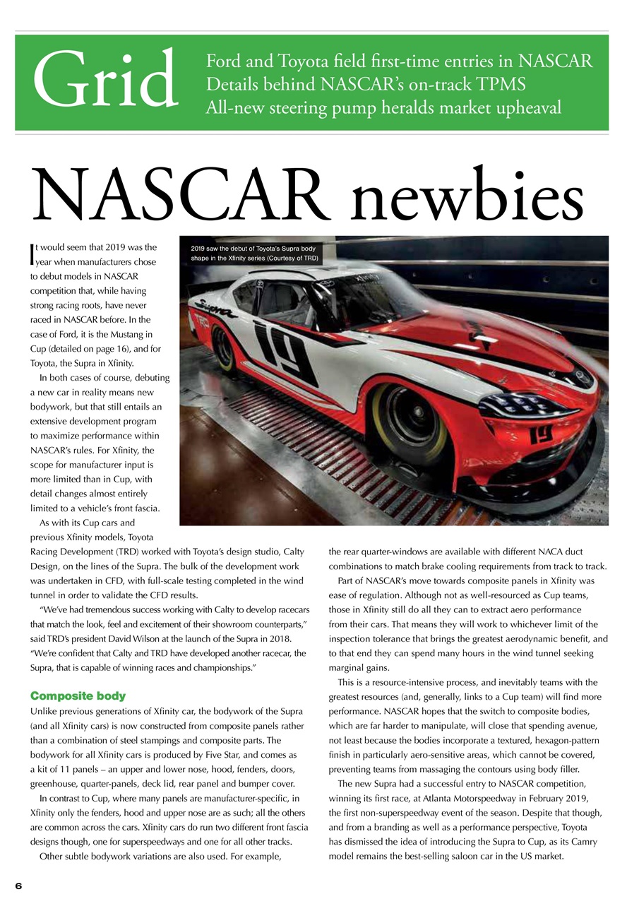 CUP Race Technology Preview Pages