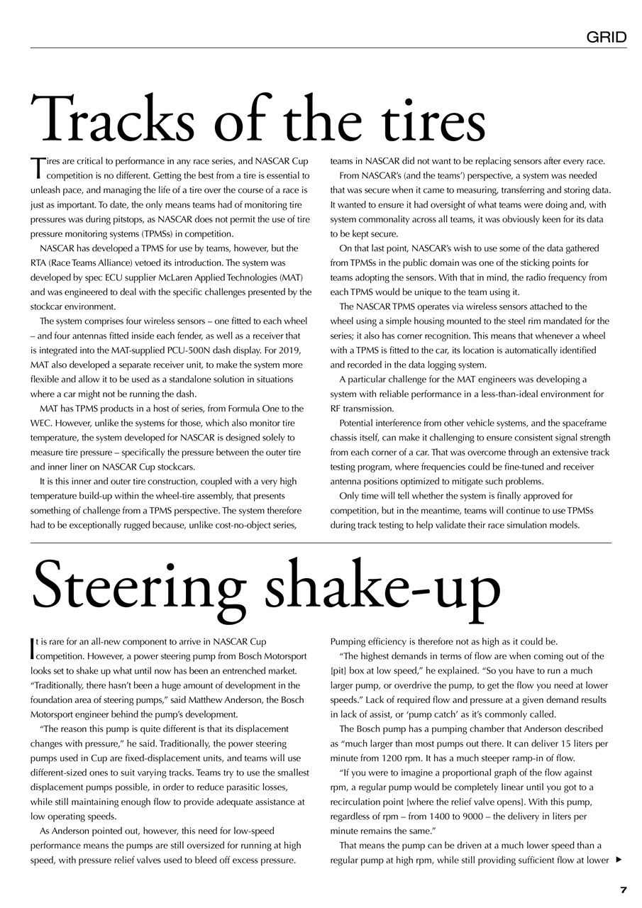 CUP Race Technology Preview Pages